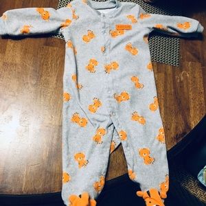 Fleece Tiger Footie Pajamas